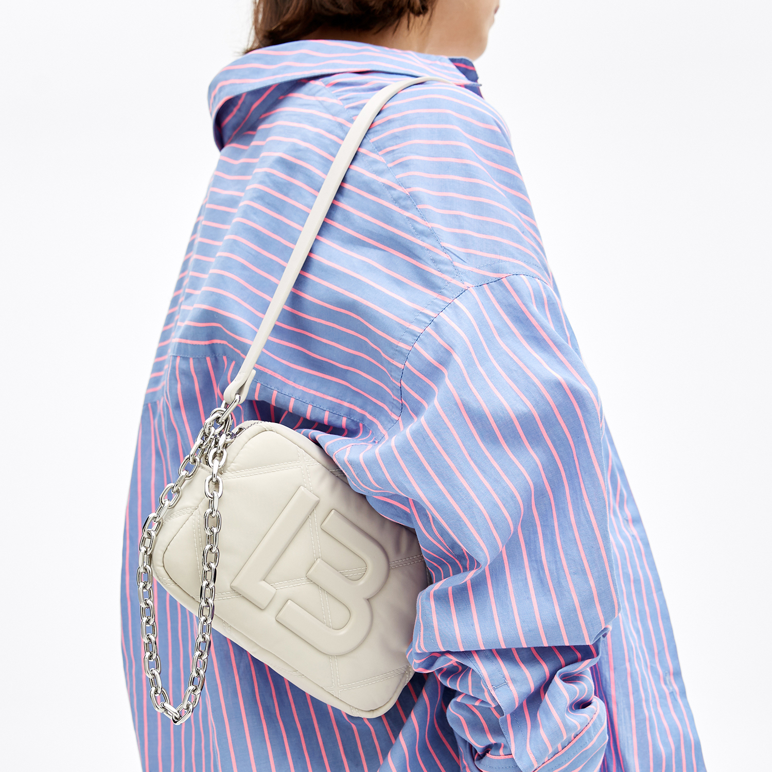 [빔바이롤라]S ivory padded nylon crossbody bag_B215TIB003IV [W CONCEPT]